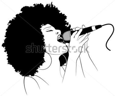 Illustration Of An Afro American Jazz Singer Stock Vector   Clipart Me