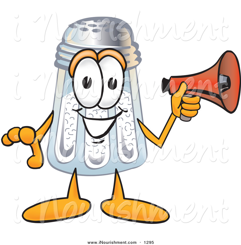 Larger Preview  Clipart Of A Grinning Salt Shaker Mascot Cartoon