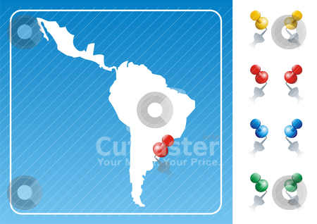 Latin America Map Illustration Stock Vector Clipart Latin America Map