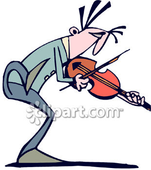 Playing Violin Clipart