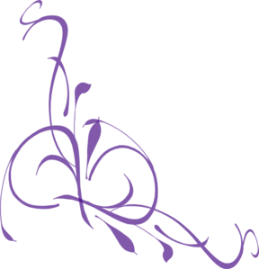 Purple Floral Swirl Clip Art At Clker Com   Vector Clip Art Online