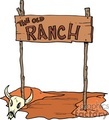 Royalty Free The Old Ranch Western Sign Clipart Image Picture Art