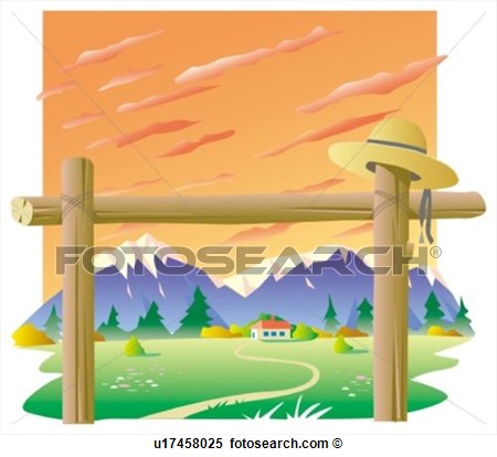 Stock Illustration   Entrance To Ranch   Fotosearch   Search Clipart