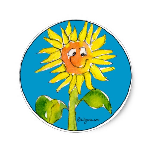 Sunflower Clipart Sticker 5   Zazzle