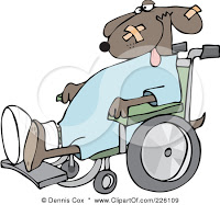 226109 Royalty Free Rf Clipart Illustration Of A Dog With A Cast And