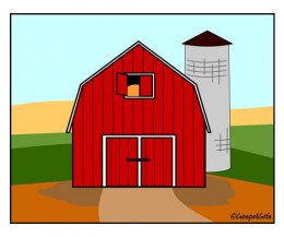 Barns Have A Unique Roof Design And A Distinctive Red Paint Job