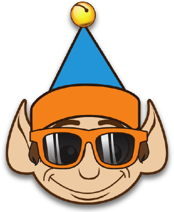 Clip Art Of A Cool Elf With Pointed Ears Orange Sunglasses And A