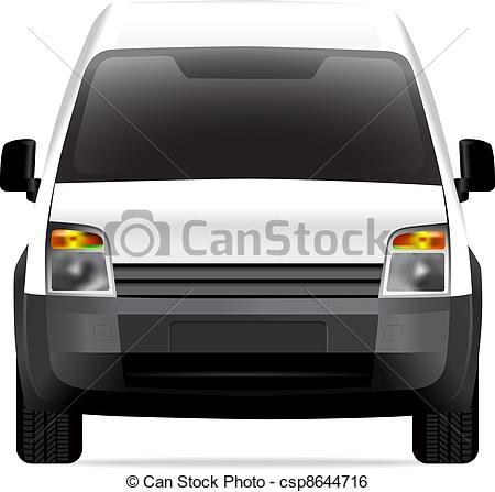 Clip Art Vector Of Delivery Van Front View Csp8644716   Search Clipart
