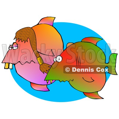 Fish Swimming In The Ocean Clipart Graphic Illustration By Dennis Cox