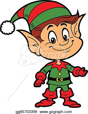     Happy Smiling Boy Christmas Santa S Elf  Clipart Drawing Gg65703399