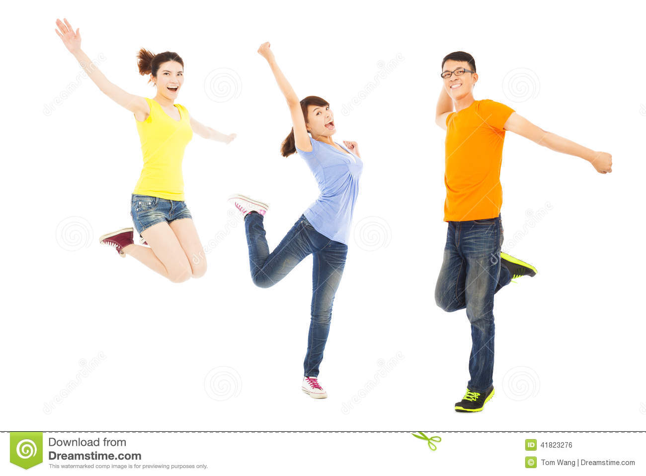 Happy Young People Happy Young People Dancing And