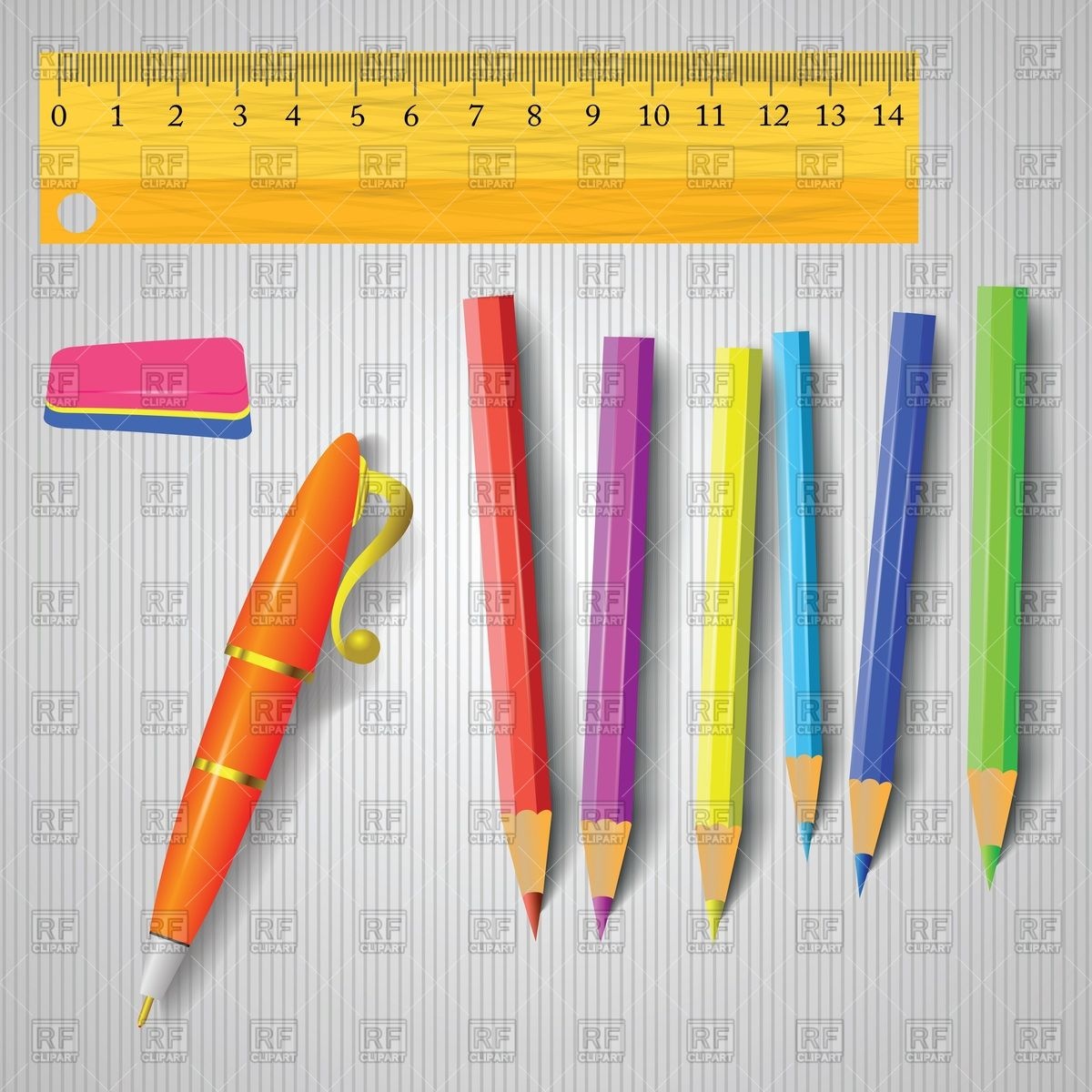 Office Tools  Pen Pencils Ruler Eraser  44995 Download Royalty