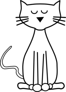 Pete Cat Outline Clip Art At Clker Com   Vector Clip Art Online