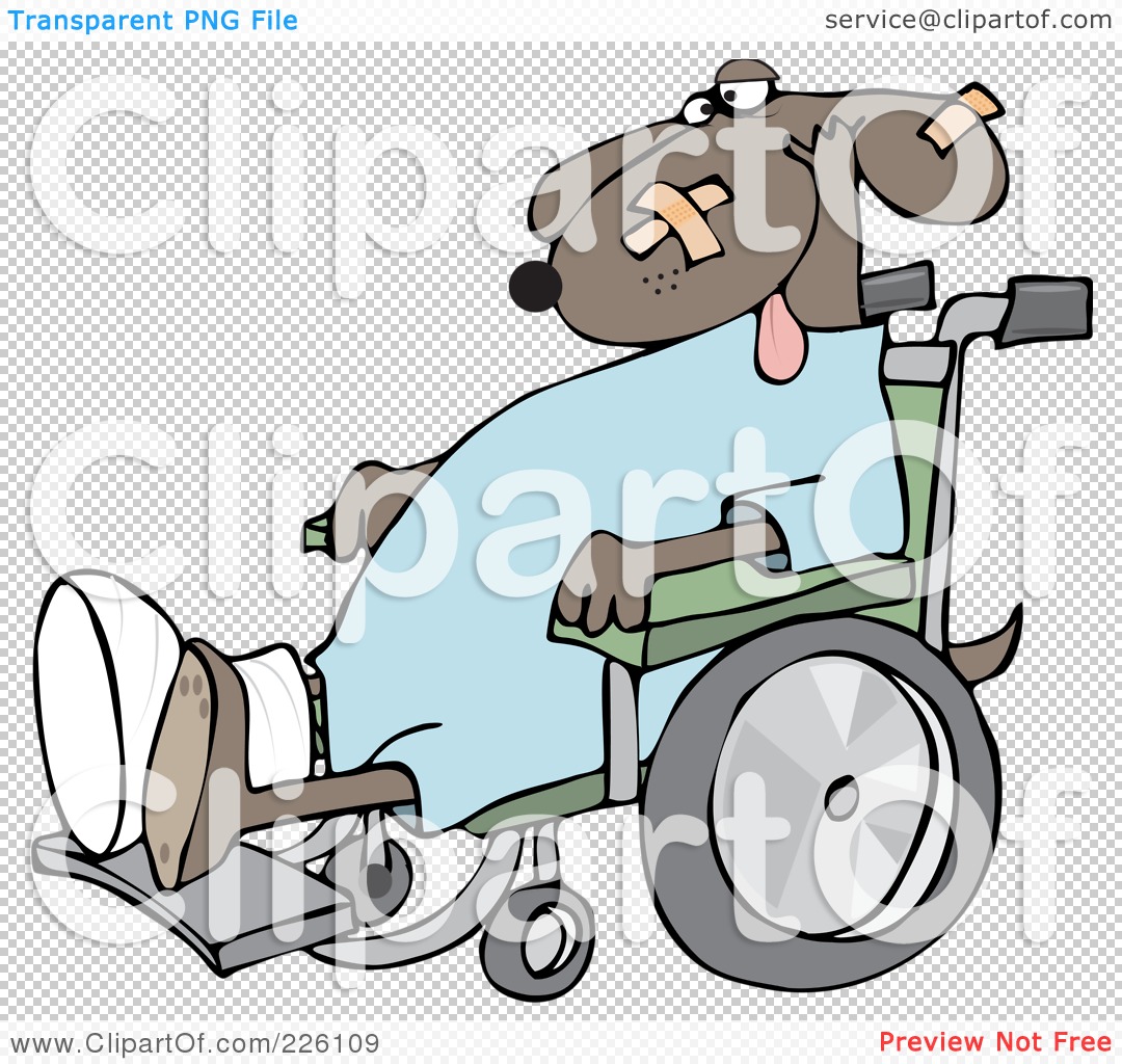 Royalty Free Rf Clipart Illustration Of A Dog With A Cast And Bandages