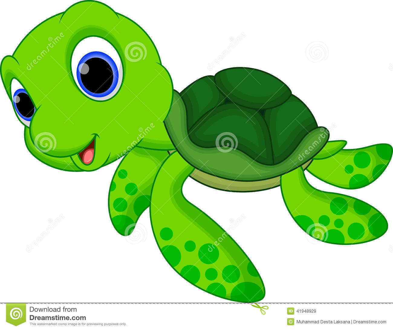Baby Sea Turtle Clip Art Cute Cartoon Royalty Clipart