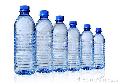 Bottled Water In Six Sizes Royalty Free Stock Image   Image  4297806