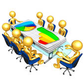 Business Reports Meeting   Clipart Graphic