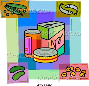 Canned Goods With Fish Pickles And Peas