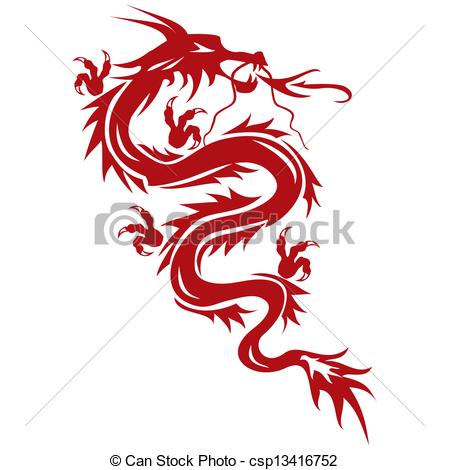 Clipart Vector Of Dragon   A Symbol Of Oriental Culture Isolated On    