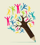 Diversity People Concept Pencil Tree Royalty Free Stock Photos