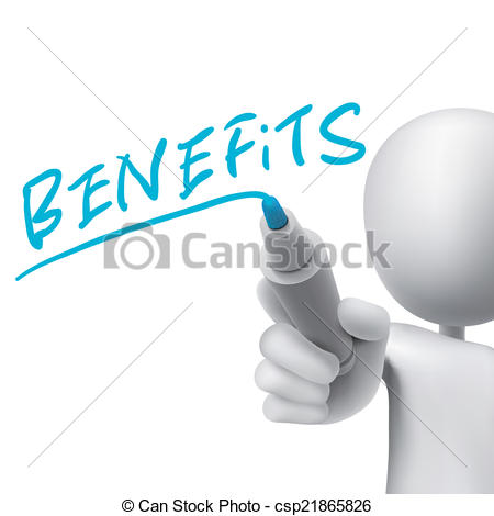 Employee Benefits Clipart Written By 3d Man Clip Art