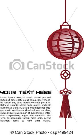 Eps Vector Of Oriental Lantern   Red Oriental Lantern Csp7499424    