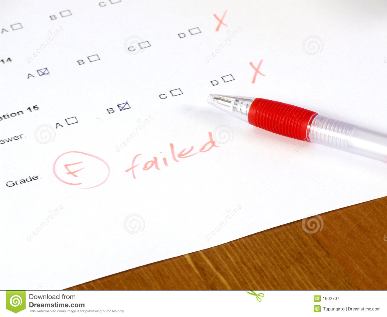 Failed Test   College Concept Royalty Free Stock Photography   Image
