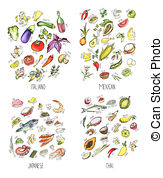 Food Ingredients Stock Illustrations
