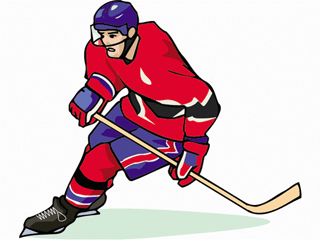 Free Clip Art   Hockey Clip Art   Hockeyplayer2