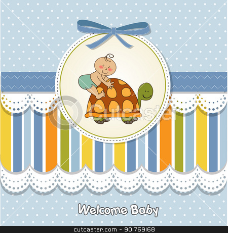 Funny Baby Shower Card Stock Vector Clipart Funny Baby Shower Card By
