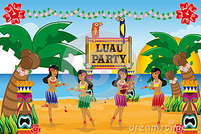 Hawaiian Luau Party Royalty Free Stock Images   Image  36537539