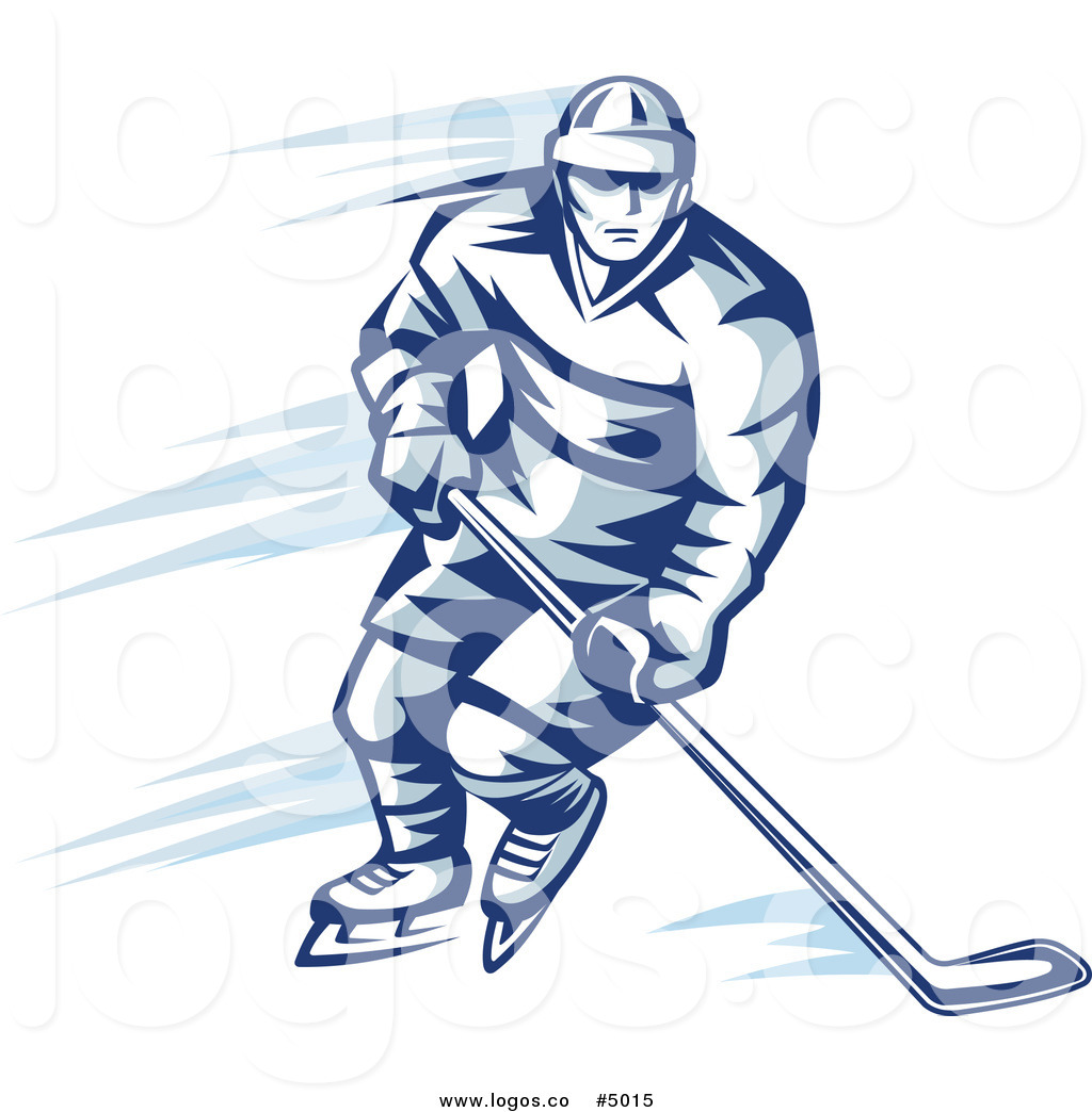     Hockey Player Logos Blue And Gray Ice Hockey Logos Blue And Grayscale