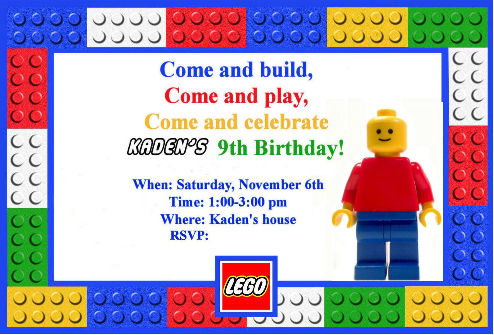 Homemaking Fun  A Lego Themed Birthday Party