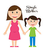 Icon Web Single Mother Single Father Single Parent Sign Family Icons    
