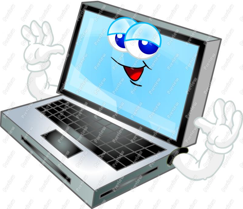 Laptop Clip Art   Royalty Free Clipart   Vector