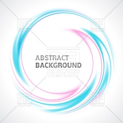     Light Blue And Pink Swirl Circle Download Royalty Free Vector Clipart
