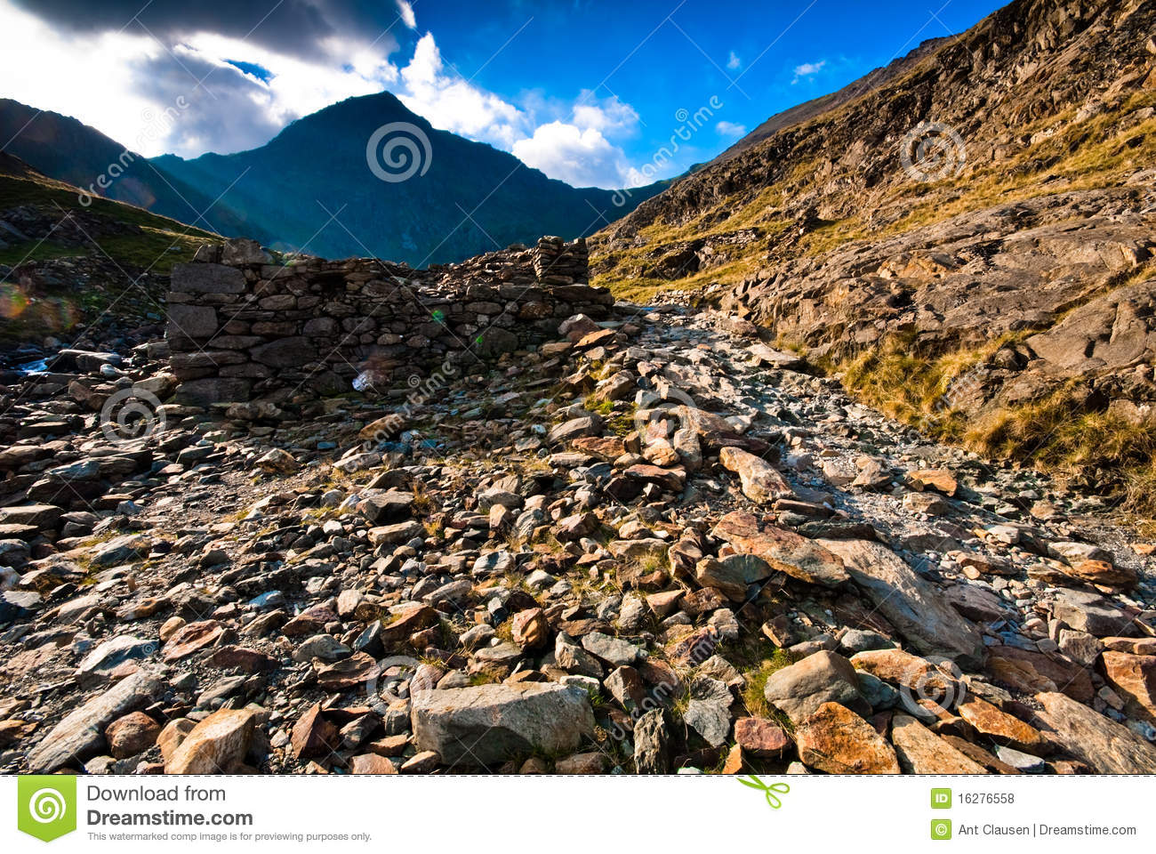 Rocky Road And A Beautiful Mountain Royalty Free Stock Photos   Image    