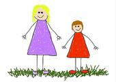 Single Mom With Kids Clipart Child And Mom