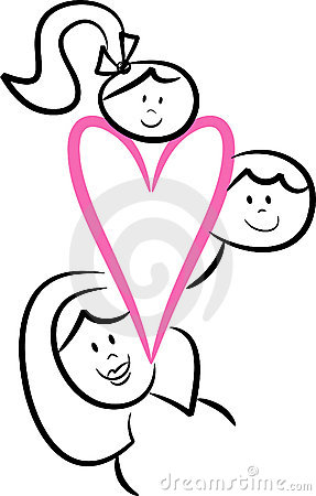 Single Mom With Kids Clipart Illustration Of A Single Mom
