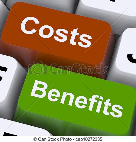 Stock Illustration   Costs Benefits Keys Showing Analysis And Value Of