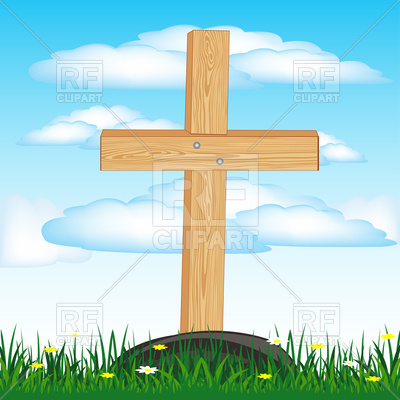 Wooden Cross On Grave 91302 Download Royalty Free Vector Clipart