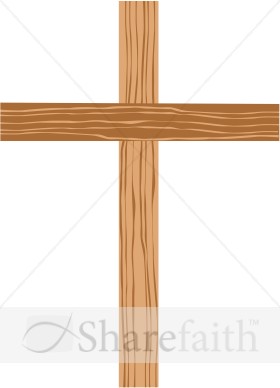 Wooden Cross With Shades Of Brown   Cross Clipart