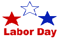     Blue Star Lines With Labor Day Text Plus Other Labor Day Clip Art