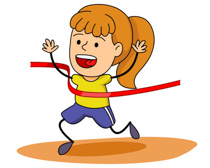 Crossing Finish Line Clipart 6214 Track And Field Crossing Finish Line