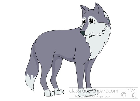 Download Gray Wolf Standing Clipart 58122