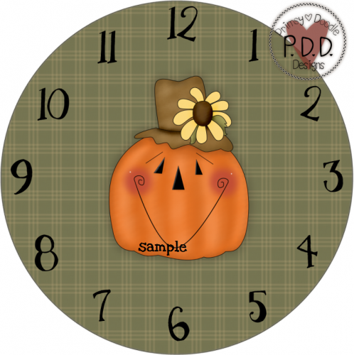 Fall Clock Faces    13 Halloween Pumpkin Head Clock Face Printable