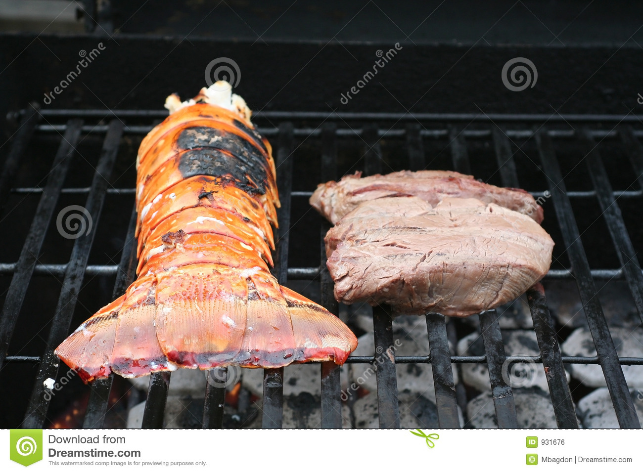 Lobster Tail And Steak Royalty Free Stock Image   Image  931676