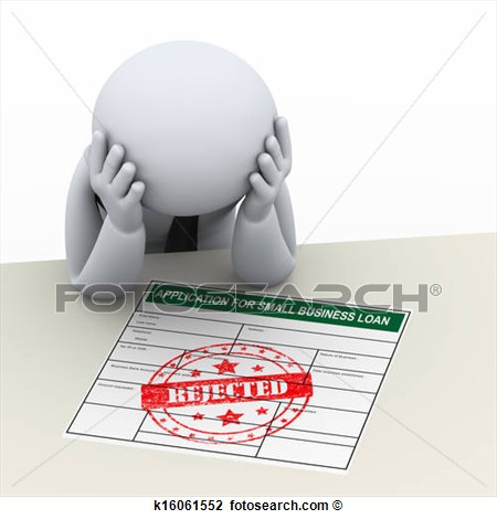 Man After Loan Application Rejection  Fotosearch   Search Clipart    