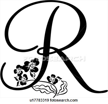 Monogram Letter R Clip Art