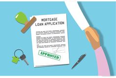 Mortgage Loan Application Approved Royalty Free Stock Photography